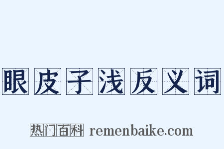 眼皮子浅反义词是什么意思的图片